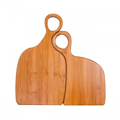 High quality bamboo cutting board - couples cutting board - split/combined use - kitchen gift essential