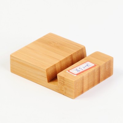 Simple bamboo mobile phone holder