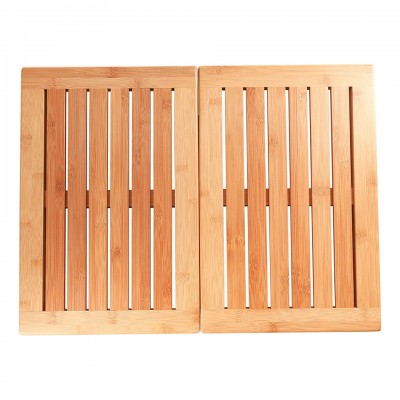 The large size of 60.3*45*4cm can be customized | environment-friendly bamboo folding bathroom non-slip mat