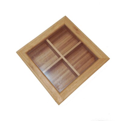 High quality wooden 4 display sales tea box