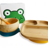 Bamboo baby bowl, plate and spoon | super value bamboo baby feeding dinner set