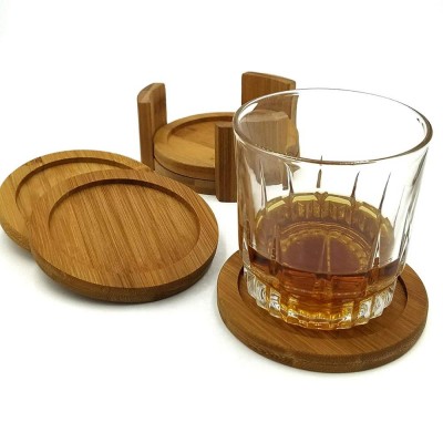 Bamboo Wood  4 Round Coasters