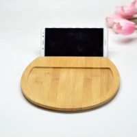 Custom Green Healthy Bamboo Mobile Phone holder with Plate household objects