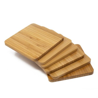 2019 hot custom shape blank bamboo hot pan coaster set