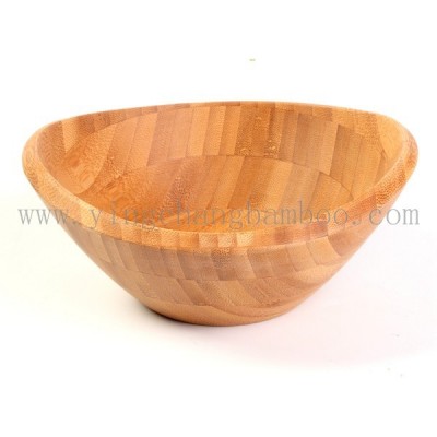 Boat shaped salad bowl natural living bamboo salad bowls