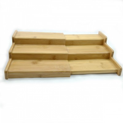 Eco-friendly Customized Detachable Kitchen Bamboo Plate Storage Organizer Holer Dish Drying Rack