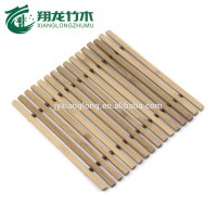 18cm square shape carbonized bamboo table pad with beads