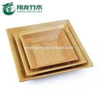 30*30*5cm Square shape carbonized color bamboo plate