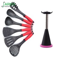 Fashion 7PCS Marble Color Nylon Utensil Set with Holder