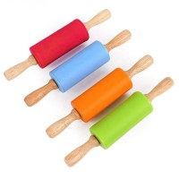 Small Silicone Rolling Pin Wood Baking Tools