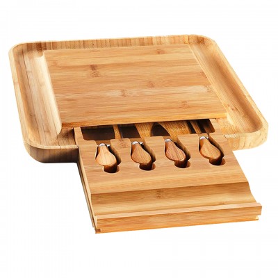 Bamboo can be customized in large size | bamboo cheese board set | large area high quality bamboo pull cheese board