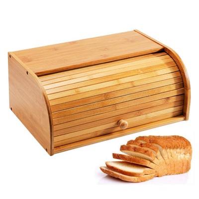 bamboo Bread Box Large Countertop Bread Storage Bin