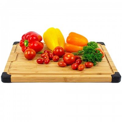 Long bamboo cutting board   groove drainage  large bamboo cutting board anti knock  use on both sides  gift essential