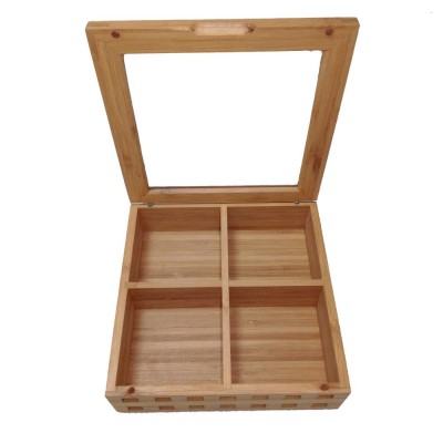 Hot sale Custom unfinished wooden box compartments for tea